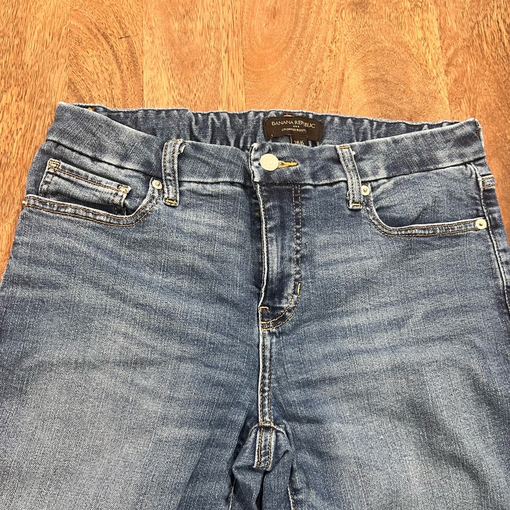 Banana Republic Crop Bootcut Jeans Denim Size 28 (6) - Picture 5 of 8